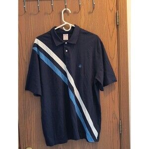 Brooks Brothers Mens Cotton Short Sleeve Polo shirt Size Extra Large XL Blue